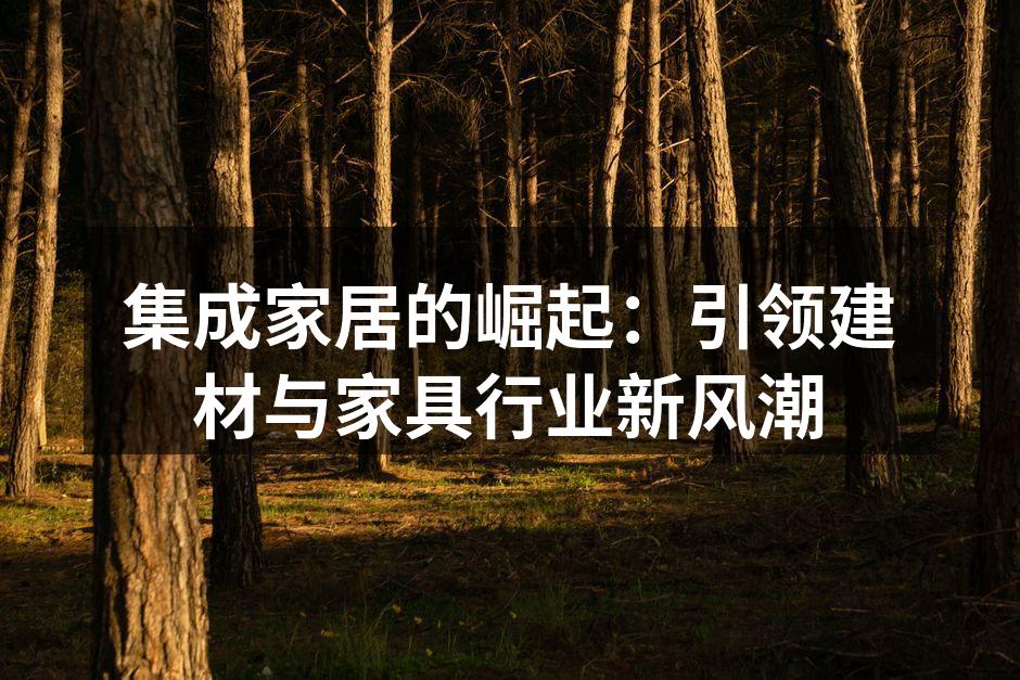 集成家居的崛起：引领建材与家具行业新风潮